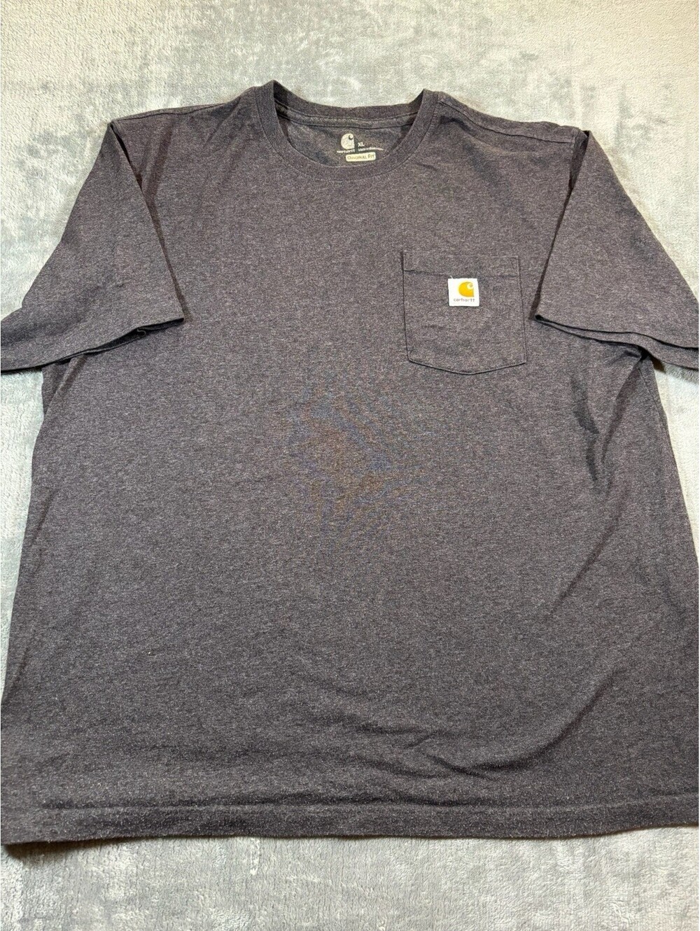 Carhartt Shirt Mens XL Gray Original Fit Pocket Workwear Tee T-Shirt
